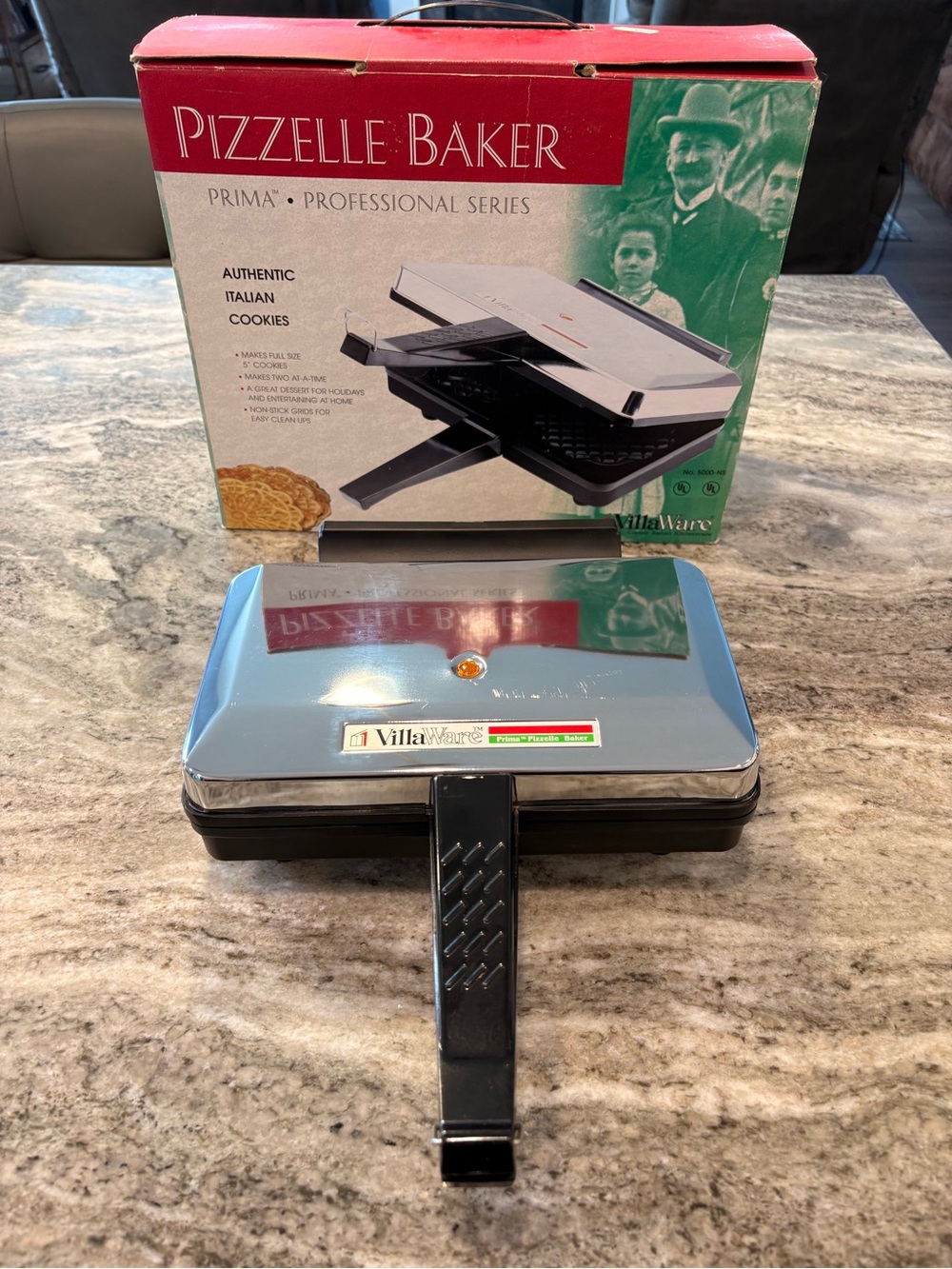 VillaWare Prima Professional Series Pizzelle Baker, Model 5000-NS.
